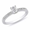 Thumbnail Image 1 of Previously Owned - 1/2 CT. T.W. Emerald-Cut Diamond Engagement Ring in 14K White Gold