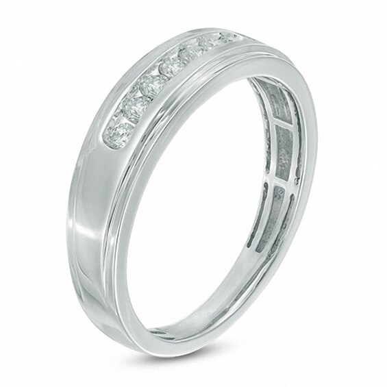 Previously Owned - 1/4 CT. T.w. Diamond Comfort Fit Band in 10K White Gold