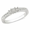 Thumbnail Image 1 of Previously Owned - 1/2 CT. T.W. Princess-Cut Diamond Three Stone Engagement Ring in 10K White Gold