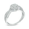 Thumbnail Image 2 of Previously Owned - 1/4 CT. T.W. Diamond Cluster Split Shank Ring in 10K White Gold