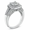 Thumbnail Image 2 of Previously Owned - 1 CT. T.W. Princess-Cut Quad Diamond Frame Split Shank Ring in 14K White Gold