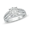 Thumbnail Image 1 of Previously Owned - 1 CT. T.W. Diamond Three Row Split Shank Engagement Ring in 14K White Gold
