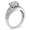 Thumbnail Image 2 of Previously Owned - 1 CT. T.W. Diamond Three Row Split Shank Engagement Ring in 14K White Gold