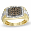 Thumbnail Image 1 of Previously Owned - 1 CT. T.W. Champagne and White Diamond Ring in 10K Gold