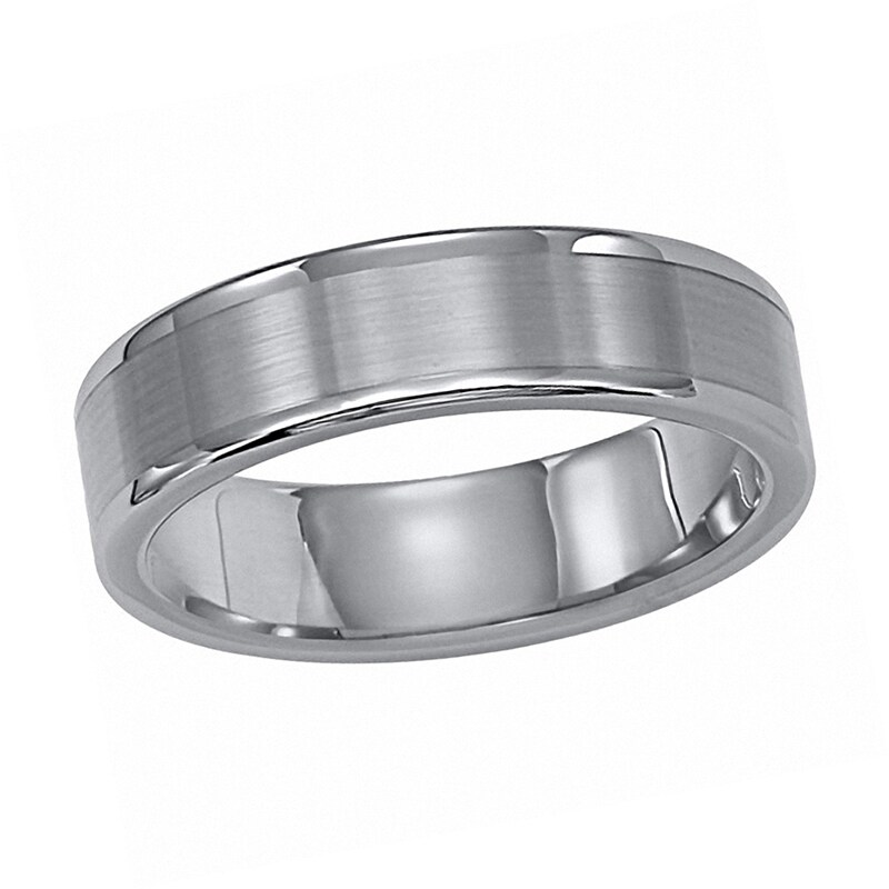 Main Image 1 of Previously Owned - Triton 6.0mm Comfort Fit Tungsten Carbide Wedding Band