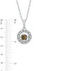 Thumbnail Image 2 of Previously Owned - 1/3 CT. T.W. Champagne and White Diamond Frame Pendant in 10K White Gold