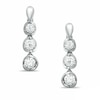 Thumbnail Image 1 of Previously Owned - 1 CT. T.W. Diamond Three Stone Drop Earrings in 14K White Gold (I/I2)