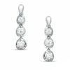 Thumbnail Image 0 of Previously Owned - 1 CT. T.W. Diamond Three Stone Drop Earrings in 14K White Gold (I/I2)