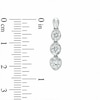 Thumbnail Image 1 of Previously Owned - 1 CT. T.W. Diamond Three Stone Drop Earrings in 14K White Gold (I/I2)