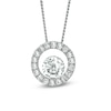 Thumbnail Image 1 of Previously Owned - 1/4 CT. T.W. Diamond Circle Pendant in 14K White Gold (I/I2) - 17"