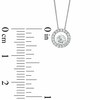 Thumbnail Image 2 of Previously Owned - 1/4 CT. T.W. Diamond Circle Pendant in 14K White Gold (I/I2) - 17"