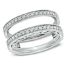 Thumbnail Image 1 of Previously Owned - 1/3 CT. T.W. Diamond Milgrain Edge Solitaire Enhancer in 14K White Gold