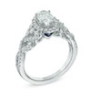 Thumbnail Image 2 of Previously Owned - Vera Wang Love Collection 1 CT. T.W. Oval Diamond Frame Engagement Ring in 14K White Gold
