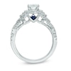Thumbnail Image 3 of Previously Owned - Vera Wang Love Collection 1 CT. T.W. Oval Diamond Frame Engagement Ring in 14K White Gold