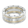 Thumbnail Image 2 of Previously Owned - Men's Riveted Ring in Two-Tone Stainless Steel