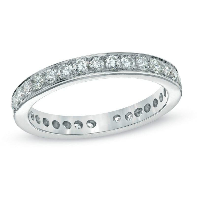 Main Image 1 of Previously Owned - 5/8 CT. T.W. Diamond Eternity Wedding Band in Platinum (H/SI1)