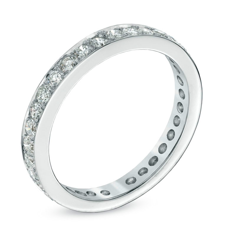 Main Image 2 of Previously Owned - 5/8 CT. T.W. Diamond Eternity Wedding Band in Platinum (H/SI1)