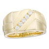 Thumbnail Image 1 of Previously Owned - 1/3 CT. T.W. Diamond Slant Satin Wedding Band in 10K Gold