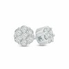 Thumbnail Image 1 of Previously Owned - 1/5 CT. T.W. Multi-Diamond Flower Stud Earrings in 10K White Gold