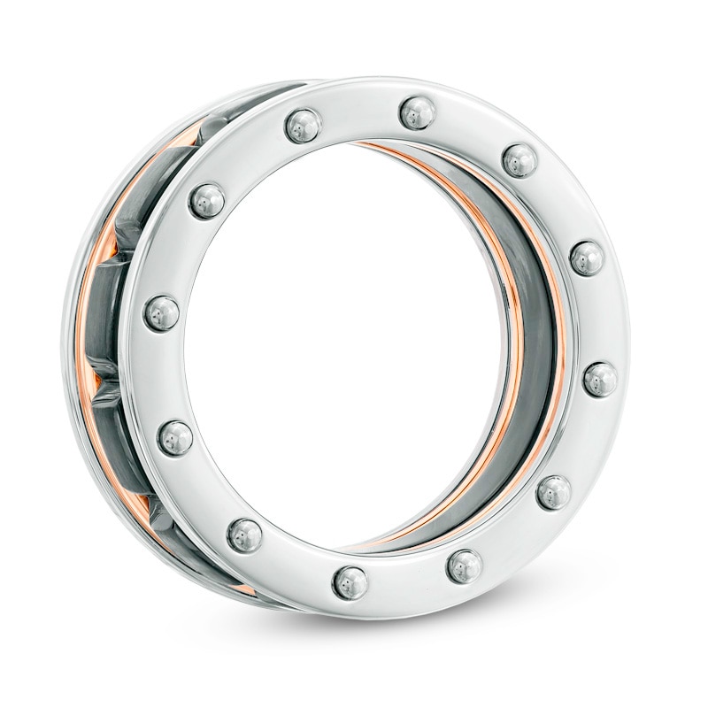 Main Image 2 of Previously Owned - Riveted Ring in Tri-Tone Stainless Steel