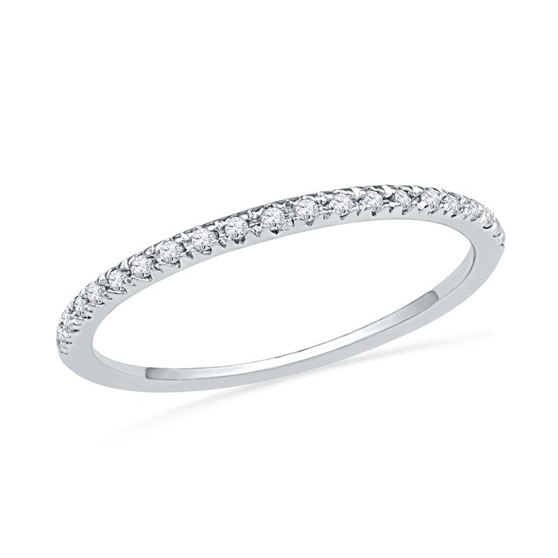 Main Image 3 of Previously Owned - 3/4 CT. T.W. Diamond Twist Frame Bridal Set in 10K White Gold