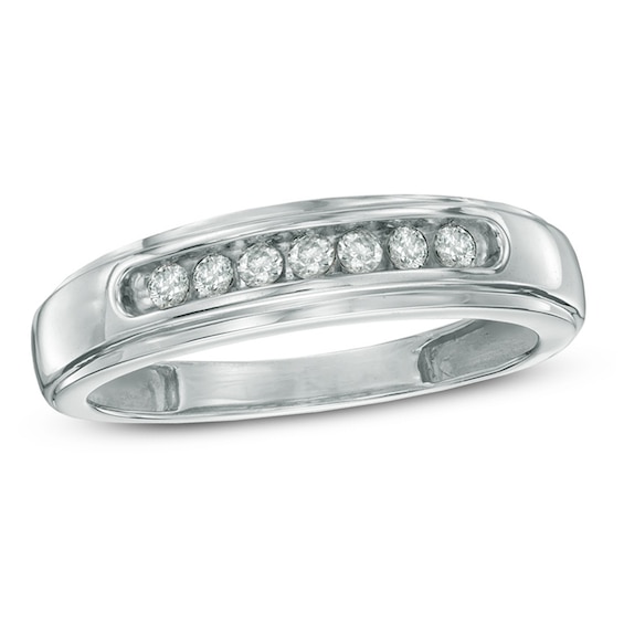 Previously Owned - 1/4 CT. T.w. Diamond Comfort Fit Anniversary Band in 10K White Gold