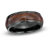 Thumbnail Image 1 of Previously Owned - Men's 8.0mm Black Zirconium Faux Wood Inlay Ring
