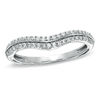 Thumbnail Image 1 of Previously Owned - 1/5 CT. T.W. Diamond Double Row Contour Wedding Band in 14K White Gold