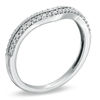 Thumbnail Image 2 of Previously Owned - 1/5 CT. T.W. Diamond Double Row Contour Wedding Band in 14K White Gold