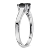 Thumbnail Image 2 of Previously Owned - 1 CT. Princess-Cut Black Diamond Solitaire Ring in 10K White Gold