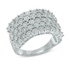 Thumbnail Image 2 of Previously Owned - 1/6 CT. T.W. Diamond Five Row Band in Sterling Silver