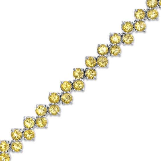 Previously Owned - Citrine Zig-Zag Bracelet in Sterling Silver - 7.25"