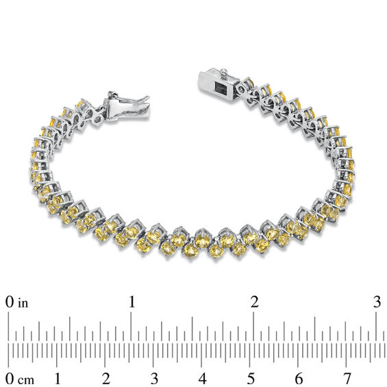 Previously Owned - Citrine Zig-Zag Bracelet in Sterling Silver - 7.25"