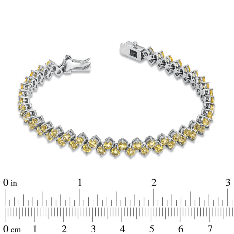 Main Image 2 of Previously Owned - Citrine Zig-Zag Bracelet in Sterling Silver - 7.25"