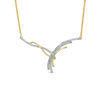 Thumbnail Image 1 of Previously Owned - 1/4 CT. T.W. Diamond Loose Knot Necklace in 10K Gold - 15.25"