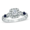 Thumbnail Image 1 of Previously Owned - Vera Wang Love Collection 3/4 CT. T.W. Diamond and Sapphire Vintage-Style Ring in 14K White Gold