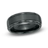 Thumbnail Image 1 of Previously Owned - 8.0mm Black Zirconium Textured Edge Ring