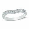 Thumbnail Image 1 of Previously Owned - 1/3 CT. T.W. Diamond Contour Vintage-Style Anniversary Band in 14K White Gold