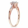 Thumbnail Image 2 of Previously Owned - 1/5 CT. T.W. Quad Princess-Cut Diamond Square Frame Engagement Ring in 10K Rose Gold