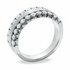 Thumbnail Image 2 of Previously Owned - 1 CT. T.W. Diamond Two Row Band in 14K White Gold