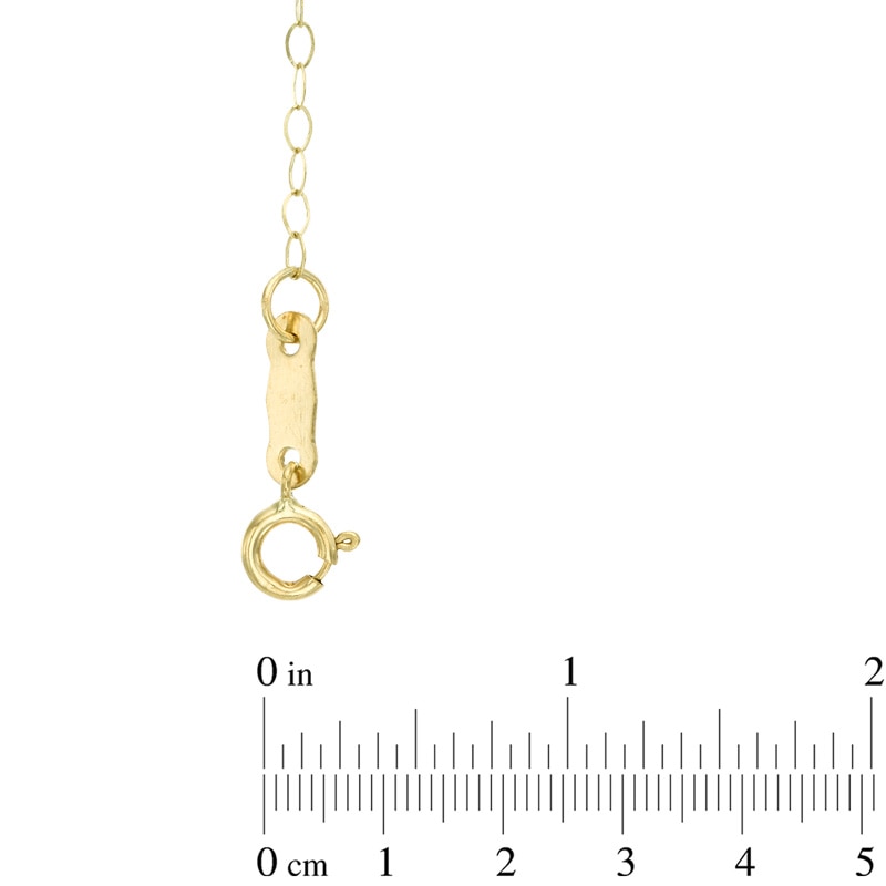 Main Image 2 of Previously Owned - Curved Marquise Disc Necklace in 10K Gold