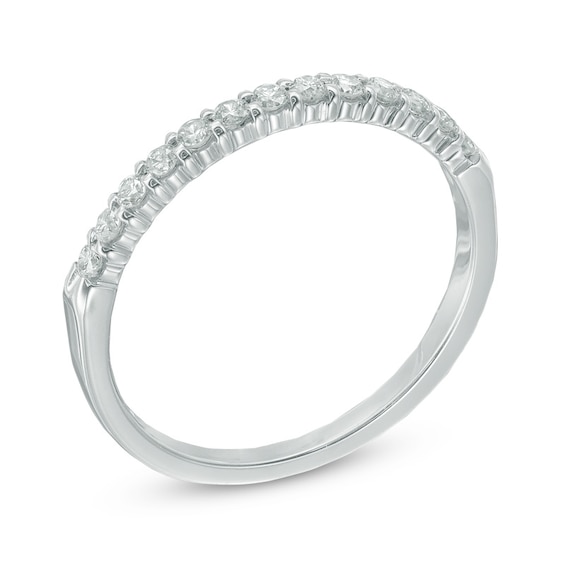Previously Owned - 1/4 CT. T.w. Diamond Wedding Band in 14K White Gold (I/Si2)