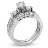 Thumbnail Image 2 of Previously Owned - 1 CT. T.W. Diamond Three Stone Bridal Set in 14K White Gold