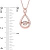 Thumbnail Image 2 of Previously Owned - Morganite and Lab-Created White Sapphire Pendant in Sterling Silver