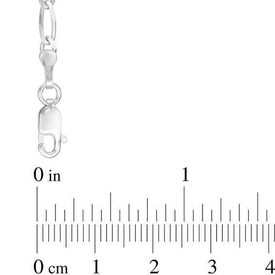 Previously Owned - Men's 3.0mm Figaro Chain Necklace in 14K White Gold - 24"
