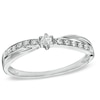 Thumbnail Image 1 of Previously Owned - 1/15 CT. T.W. Diamond Accent Criss-Cross Promise Ring in 10K White Gold