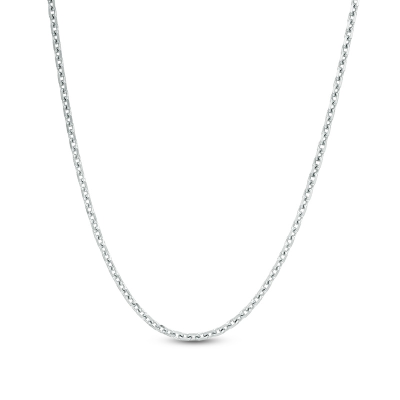 Main Image 1 of Previously Owned - Ladies' 2.6mm Diamond-Cut Cable Chain Necklace in Sterling Silver - 24"