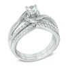 Thumbnail Image 2 of Previously Owned - 3/4 CT. T.W. Diamond Swirl Bridal Set in 14K White Gold