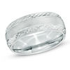 Thumbnail Image 1 of Previously Owned - 8.0mm Diamond-Cut and Satin Wedding Band in Sterling Silver