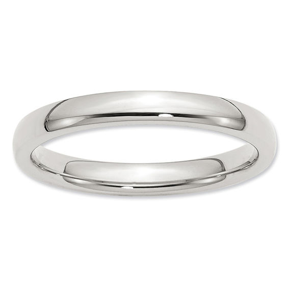 Previously Owned - 3.0mm Comfort-Fit Wedding Band in Sterling Silver